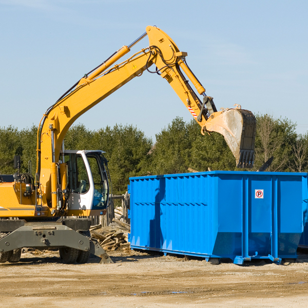 are there any restrictions on where a residential dumpster can be placed in Ethel Washington